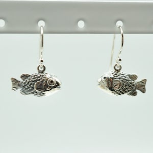 Puffer fish earrings mini fish fugu sea animal Arothron Canthigaster 925 silver on real silver or titanium earwires