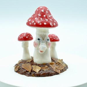 Toadstool Man Smiling Mushroom Elves Nature Mushroom Love Turn Decoration Funny Gift for Mushroom Pickers