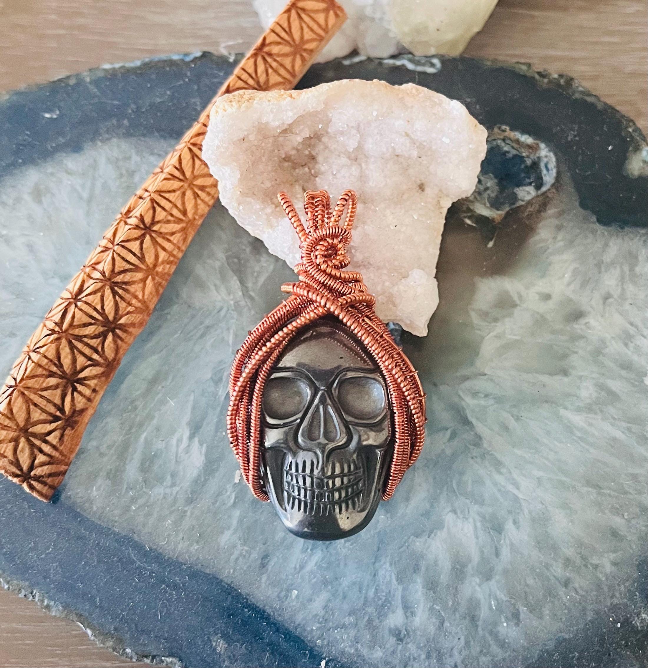 Wire Wrapped Skull Pendant