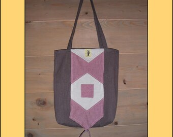 "Rose" organic folding shopping bag