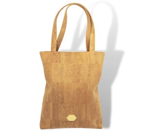 Shopper - Große Tasche in Nude Kork (Hellbraun)