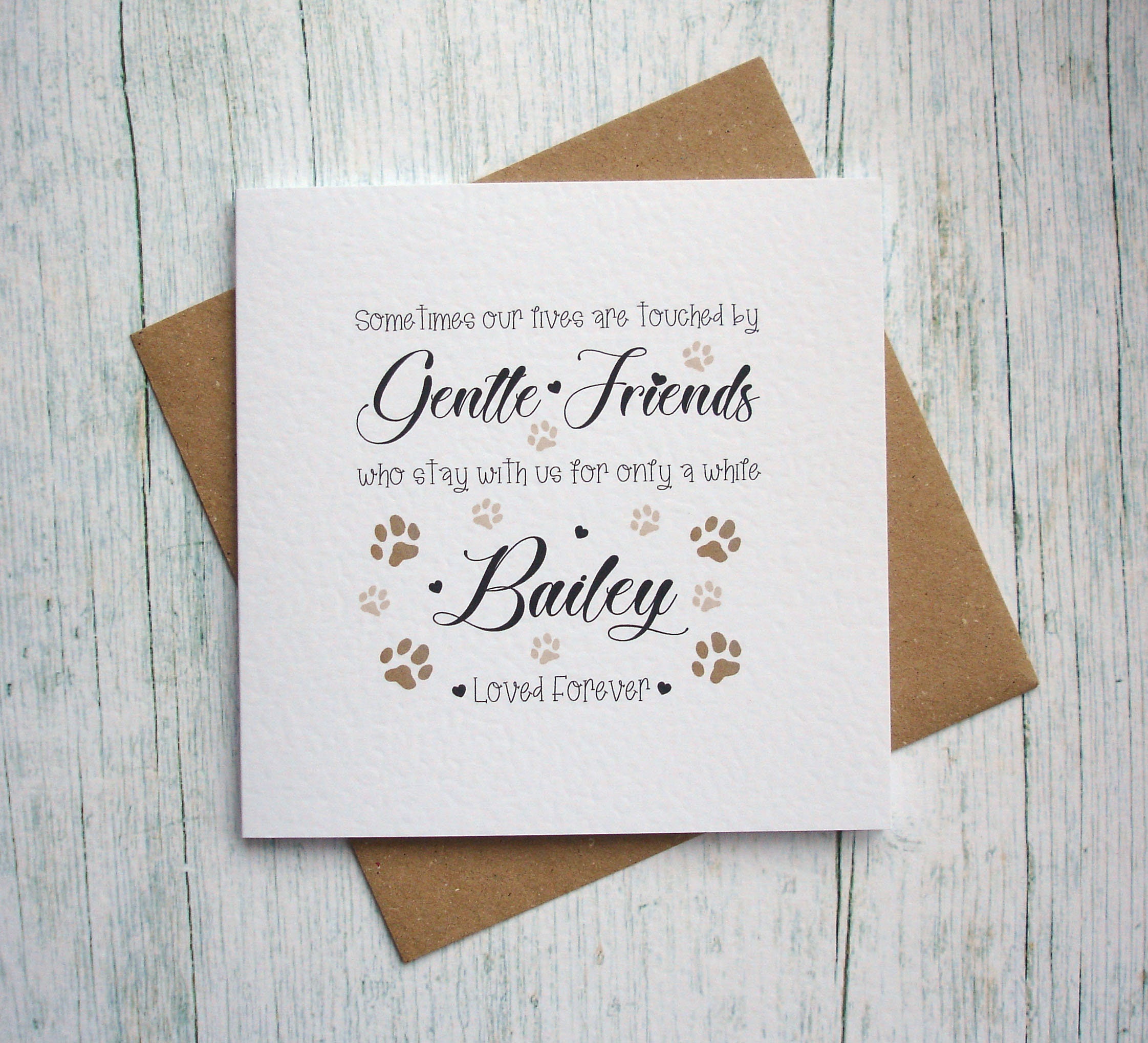 Personalised Pet bereavement card Dog sympathy card loss of | Etsy