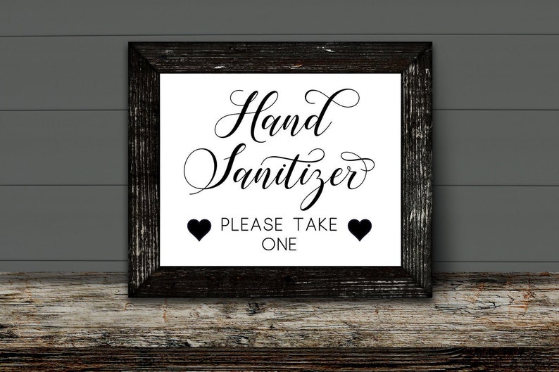 Printable Hand Sanitizer Favor Sign Digital PDF Download PNGSVG Cutting File Wedding Favour Signage