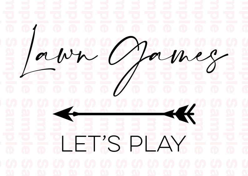 Printable 'Lawn Games Let's Play' Sign Minimalist Etsy