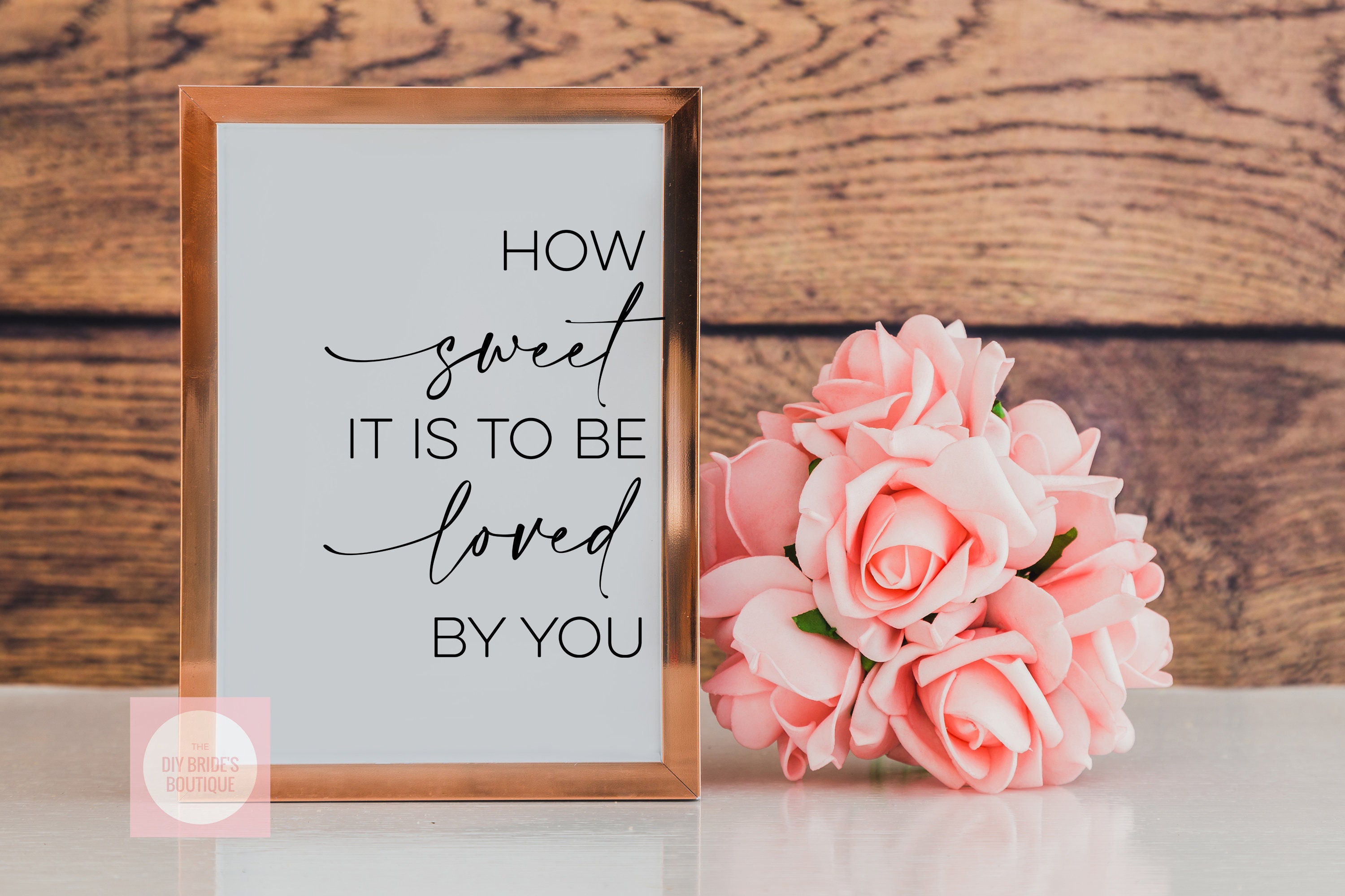 Printable How Sweet It Is To Be Loved By You Wedding Sign // Etsy