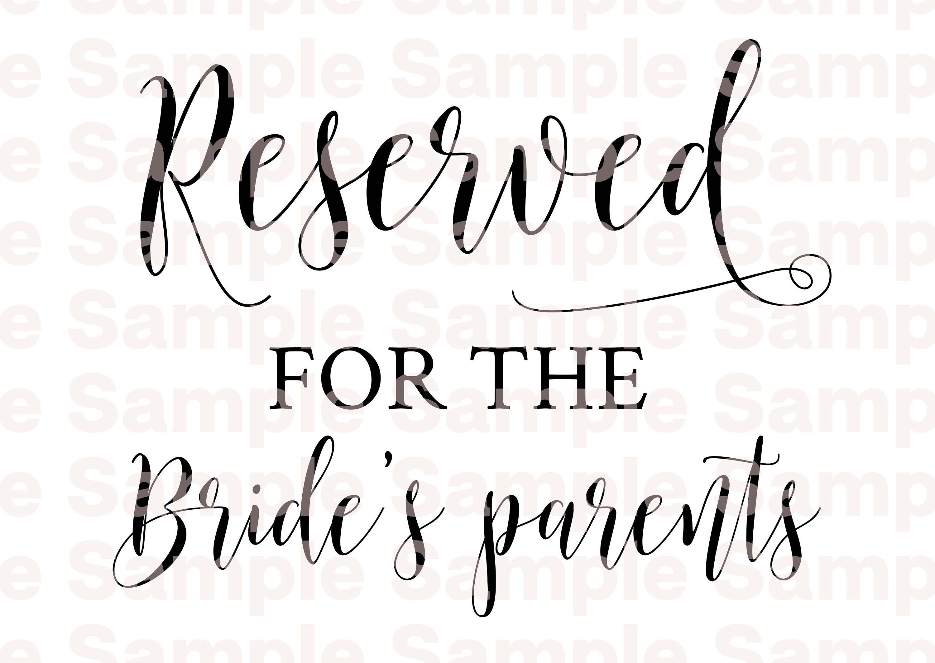 Reserved Signs Wedding Bundle 3 Designs // PDF, PNG, SVG Reserved Signs Wedding Bundle 3 Designs // PDF, PNG, SVG