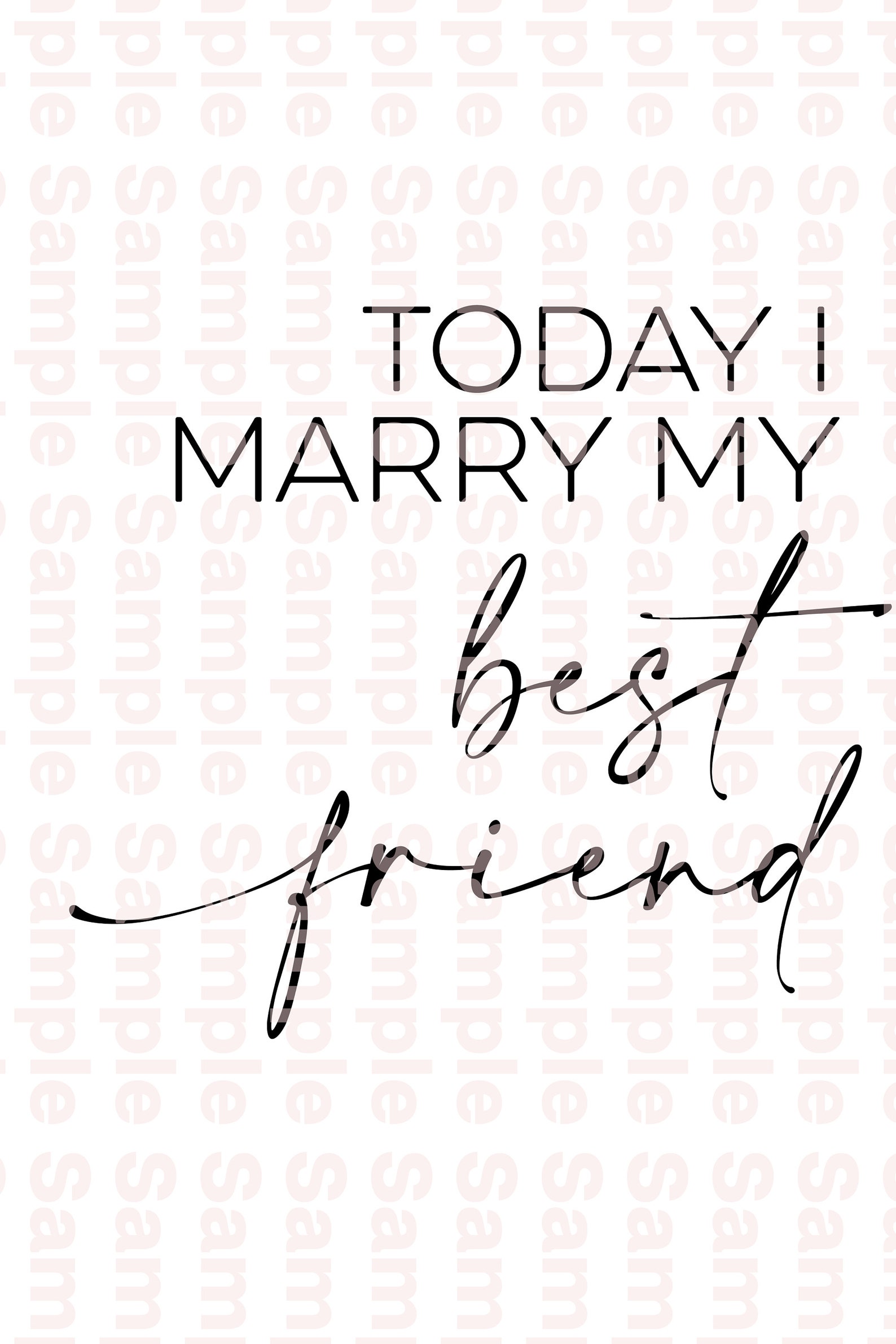Printable Today I Marry My Best Friend Wedding Sign Etsy UK
