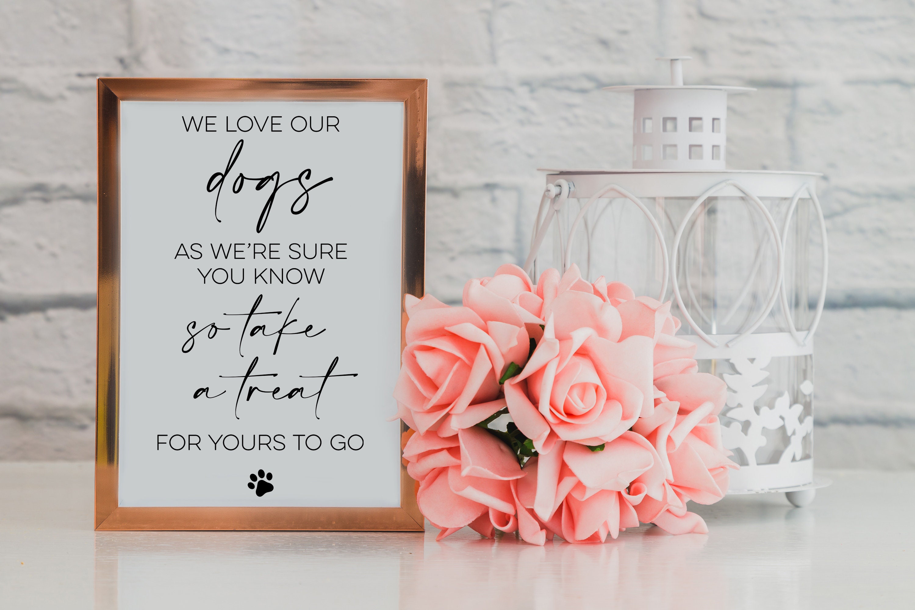 Printable We Love Our Dogs Sign Minimalist Handwritten Style Etsy