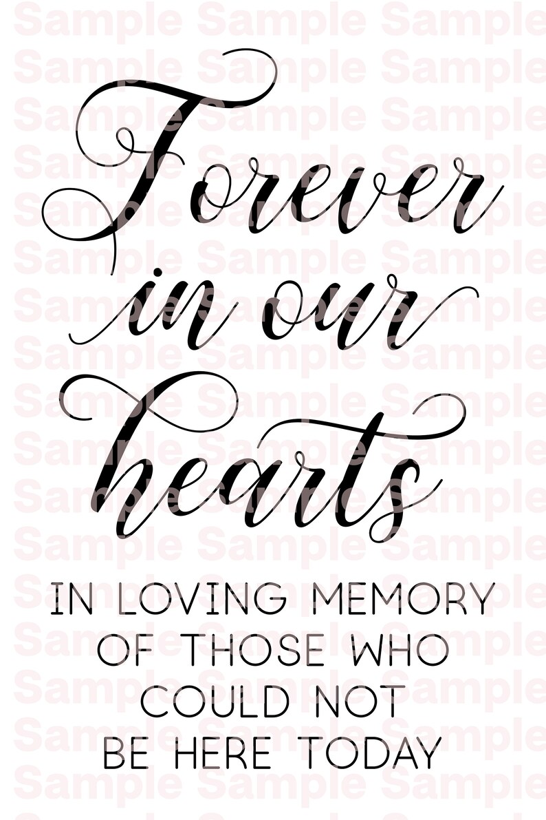 Printable Forever in Our Hearts Digital PDF Download PNG/SVG - Etsy