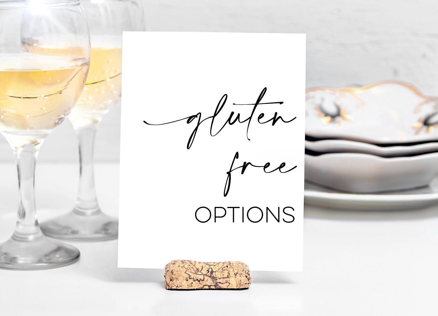 Wedding Gluten Free and Vegan/vegetarian Sign // Buffet Food Table ...