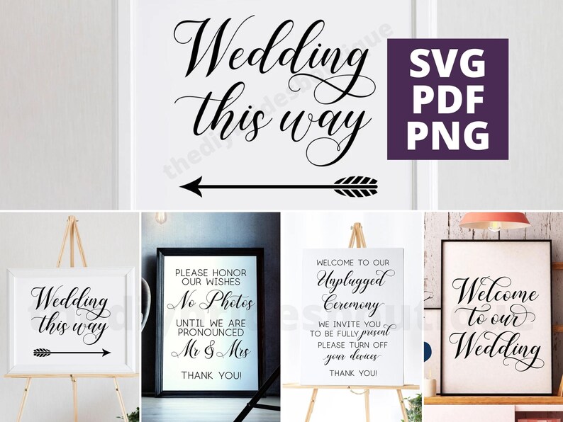 Wedding Sign Bundle Best Sellers // Calligraphy Wedding SVG Bundle ...