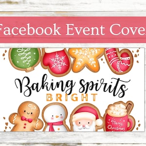 Christmas Cookie Exchange, Cookie Swap Party, Christmas Cookie Decorating Party, Baking Spirits Bright, Digital Invitations, Facebook Invite