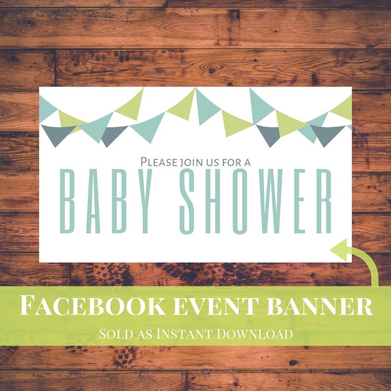 Baby Shower Facebook Event Baby Shower Banner Etsy