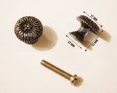 Handle knob vintage chiseled drawer set of 10 pieces for business furniture Dresser buffet Secretary screw included