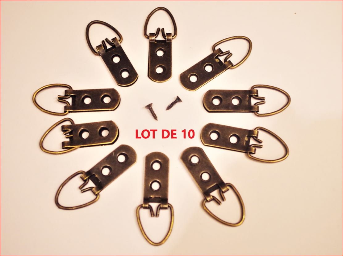 Ironmongery Monde 10 X 38 Mm Tableau Miroir Crochets De Fixation