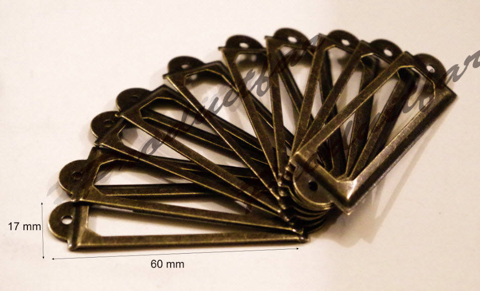 Lot de 10 Porte Etiquette Couleur Bronze Classement Tiroir Meuble Métier Casier 6017