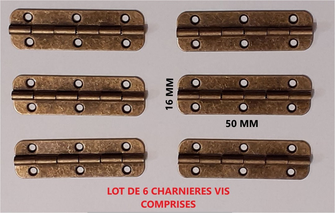 Charnières D'Armoire, 6 Pack De Charnières Inox Overlay Soft Close, Pour Charnière De Porte D