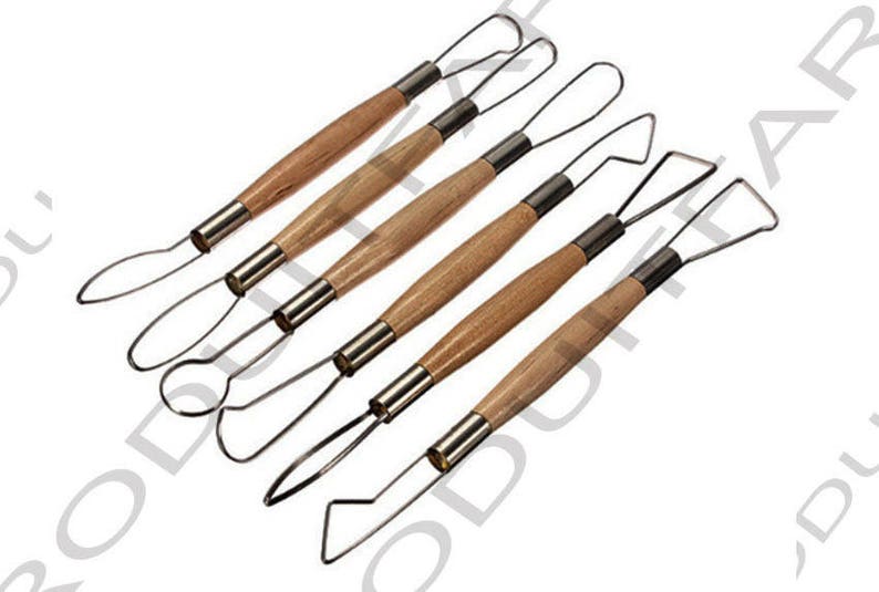 Lot de 6 Spatules Pate Fimo Poterie Sculpture Décoration Scrapbooking Loisirs Créatif image 1