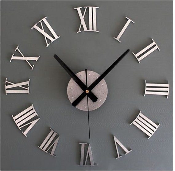 110mm Black Metal Time Set Complete with Movement of your choice