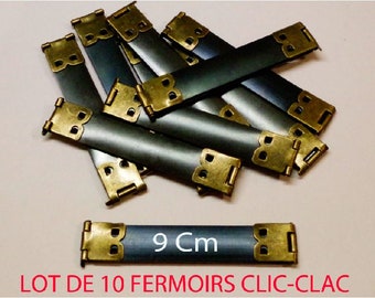 Clic Clac , Fermoir , Etui à lunette , Porte monnaie , Sac  , Bourse , Purse  9 cm lot de 10