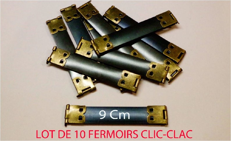 Clic Clac , Fermoir , Etui à lunette , Porte monnaie , Sac , Bourse , Purse 9 cm lot de 10 image 1