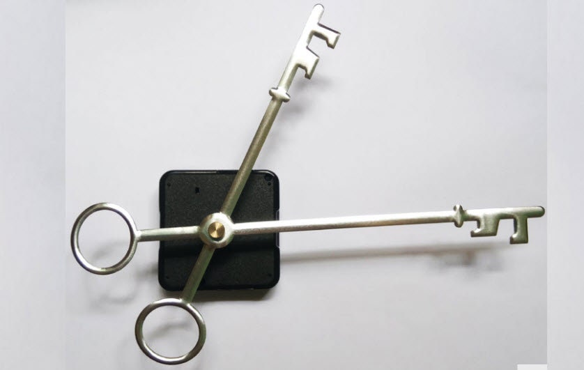 Mécanisme A Pile Canon Long 19 mm Filetage 13 Pendule Horloge Aiguille Clé