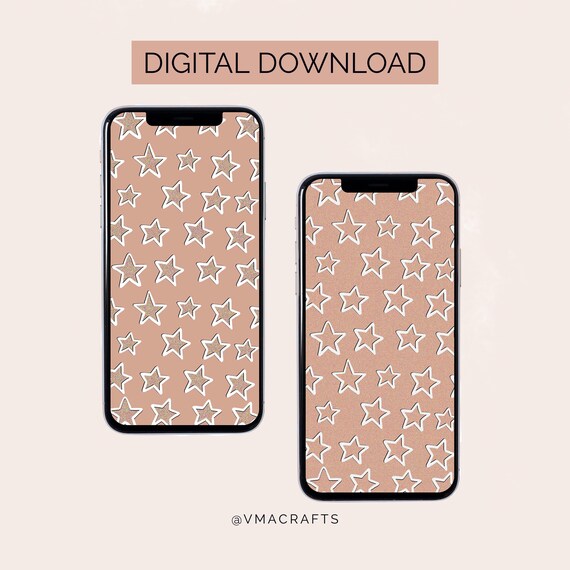 Stars Bundle Boho Neutral iPhone Wallpaper *INSTANT DOWNLOAD*