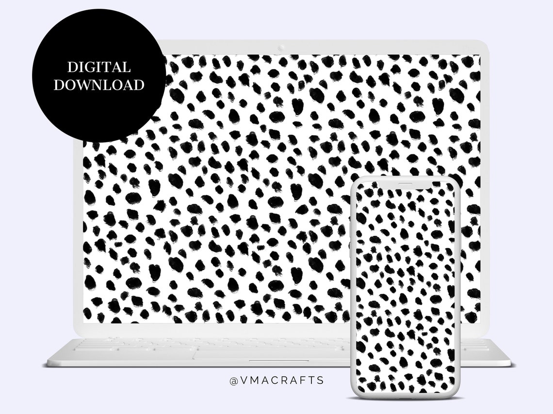 Dalmatian Trendy Pattern iPhone & Desktop Wallpaper INSTANT - Etsy