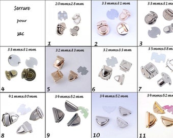 GIRAFEDA 14 Pcs Attache Cartable à Placage Fermoir Cartable Rétro Fermoir Sac Fermoir Sac à Main Métallique Fermoir Porte Monnaie Boucle Sac à Main Fermoir Pression pour Sac Porte Monnaie Portefeuille