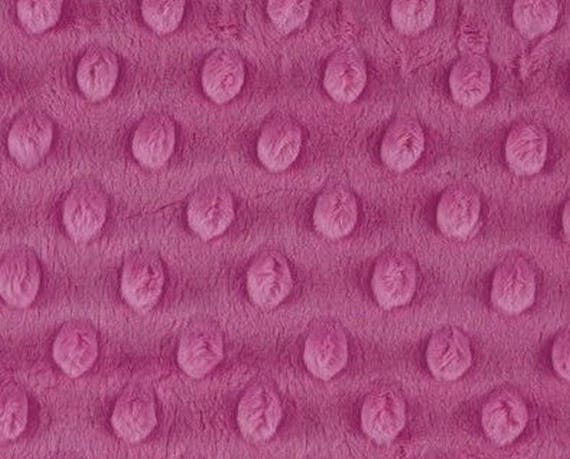 Minkyminky Fabric Velvet Fabric Minky Raspberry Polka Dots Etsy