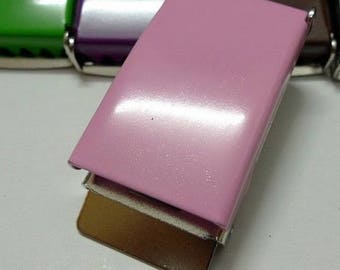 Pink metal buckle 25 mm
