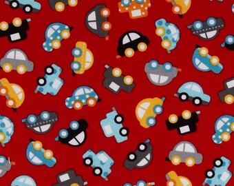 Fabric, child fabric, Patchwork fabric, car pattern fabric, Kaufman fabric, car fabric, fabric with cars, fabric coupon,