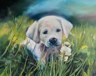 Custom Pet Portrait Oil Painting