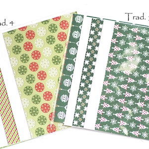 5 jolies feuilles cartonnées inspiraton Noël Format A6 10x15 cm Thème Tradition image 2