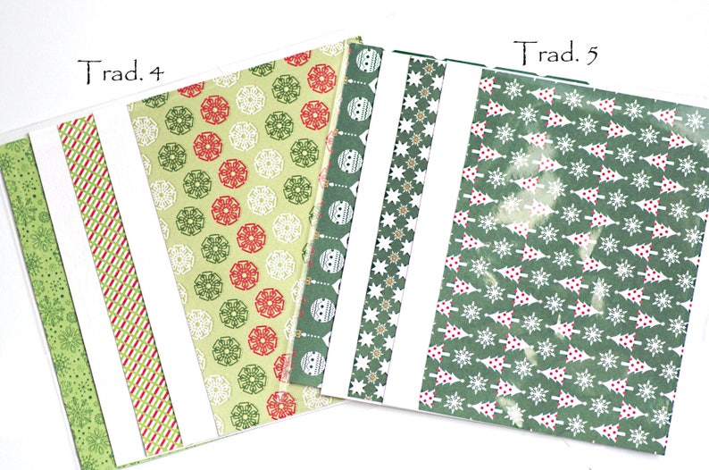 5 jolies feuilles cartonnées inspiraton Noël Format A6 10x15 cm Thème Tradition image 2