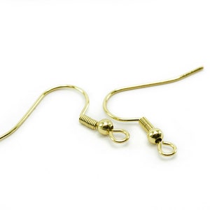 20 Hooks for Stainless Steel Earrings, Dimension: 20 x 18 mm, Gold Color