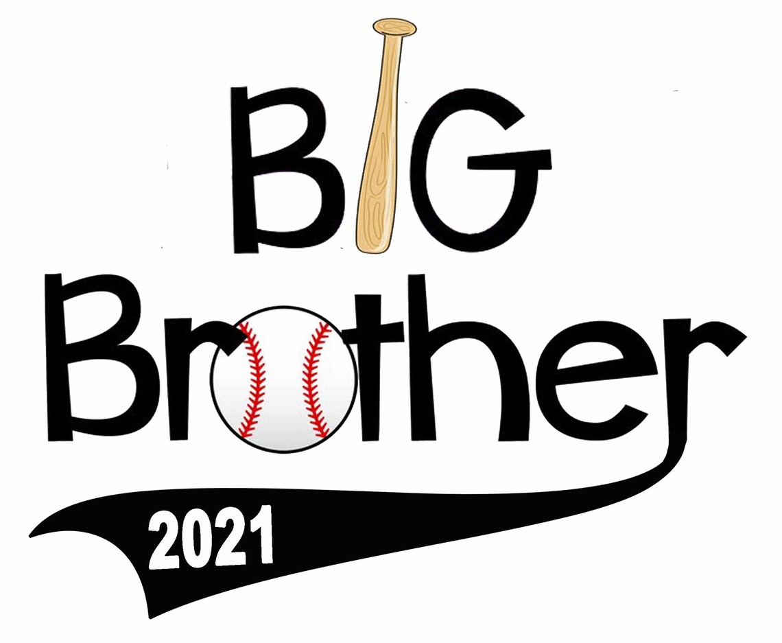 Big Brother baseball and bat. Digital cut file. Cricut cut | Etsy