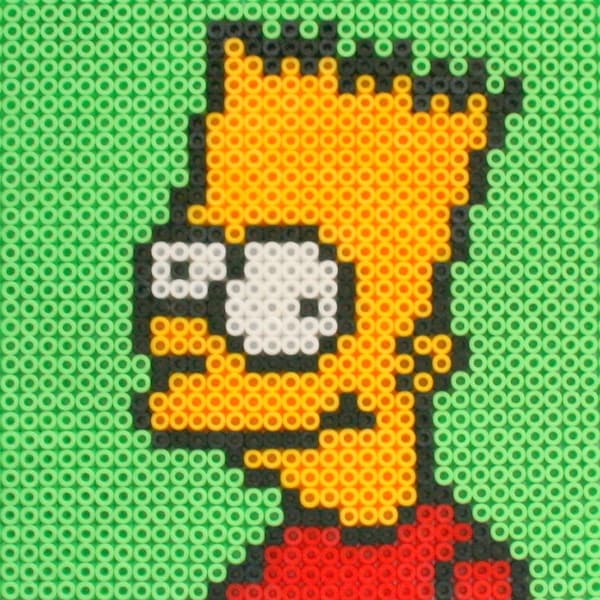 Décoration Bart SIMPSON série télévisée d'animation américaine (Matt Groening) en perles hama