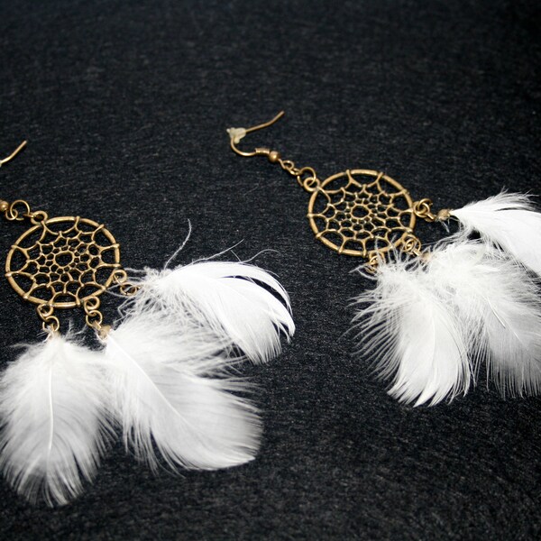 Boucles d’oreilles " capteurs de rêves " dreamcatcher