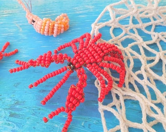 Animaux en perles : homard en perles de rocaille