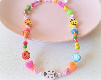 Ladybug beaded child necklace