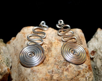 Aluminum “swirl” earrings