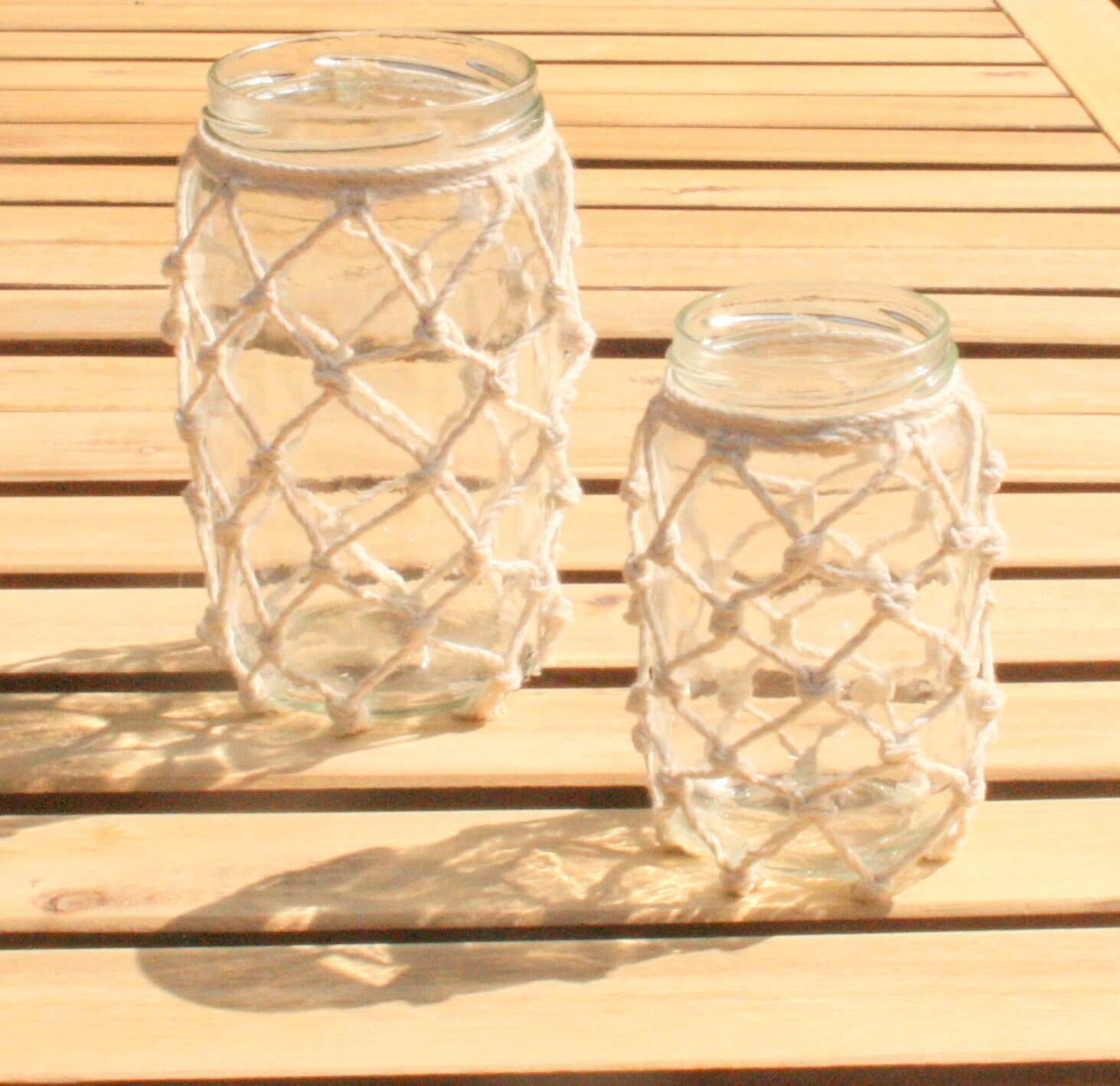 Récup Verre en Macramé