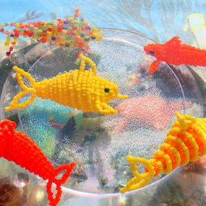 Animales con cuentas: Peces con cuentas de semillas