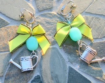 “Gardening” watering can earrings