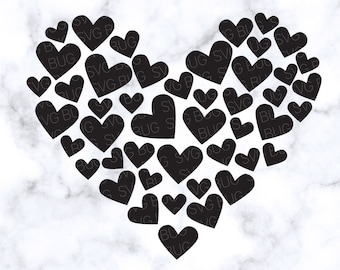 Hearts in Heart SVG File, Valentine's Day Svg File, Love Svg File, Hearts Svg, Valentine Svg, Valentine Shirt Svg, Heart Svg For Cricut