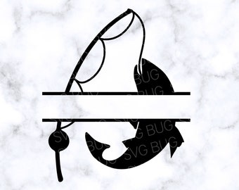 Fishing Monogram Svg Etsy