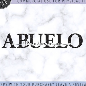 Te amamos Abuelo SVG Archivo, Abuelo SVG Archivo, Archivo SVG del Día del Padre, Archivo Svg de Cumpleaños, Archivo Svg para Cricut