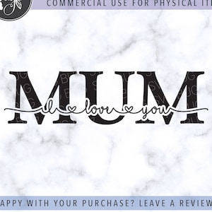 I Love You Mama SVG Datei, Mama Svg, Muttertag Svg, Geburtstag Svg