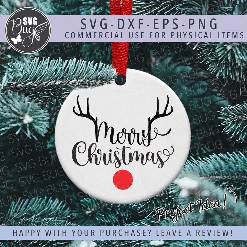 Download Merry Christmas SVG File Reindeer SVG File Antlers SVG ...